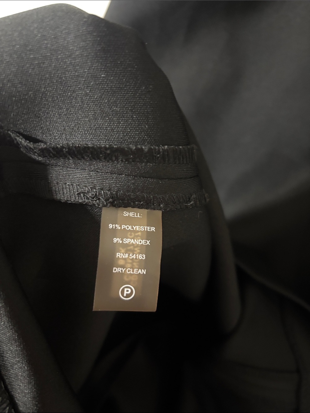 Calvin Klein Black Ruffle V-Neck Scuba Jersey Sheath Midi Dress Fancy LBD Size 2 - Picture 6 of 6